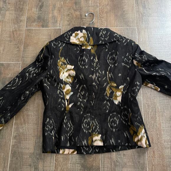 Bandolino Women's Brocade Fashion Classic Blazer Jacket Size 12 - Picture 5 of 7